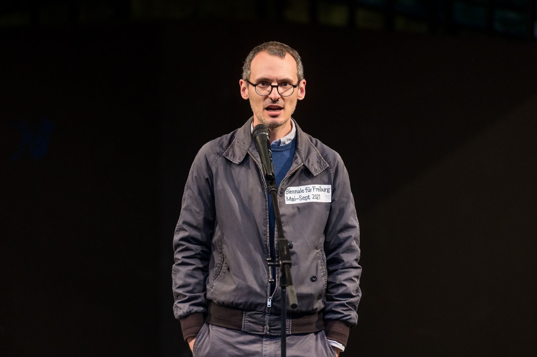 Heinrich Dietz, Chariperson of the associatoin Perspektiven für Kunst in Freiburg e.V., that organizes BfF. Photography: Marc Doradzillo.