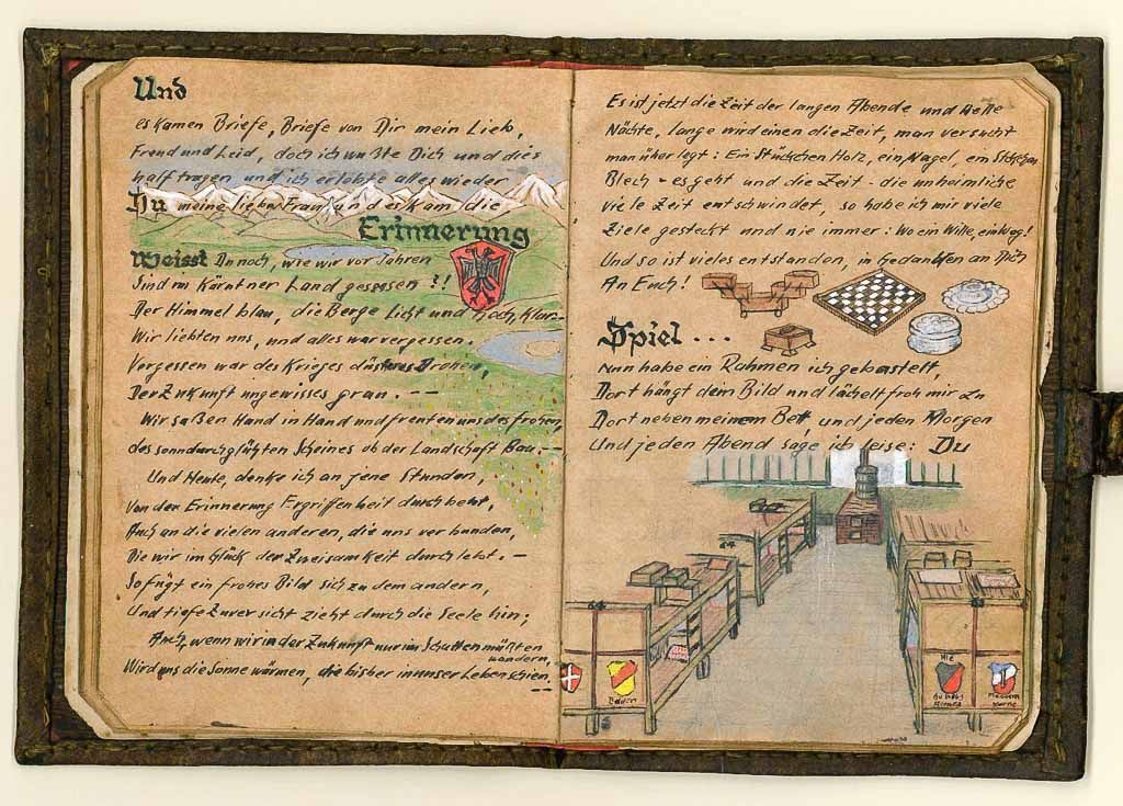 Abb. 2: Tagebuch aus der Lagerhaft 1945/46 von Kurt B., (DTA 3955)
Fotos © Gerhard Seitz, Deutsches Tagebucharchiv
