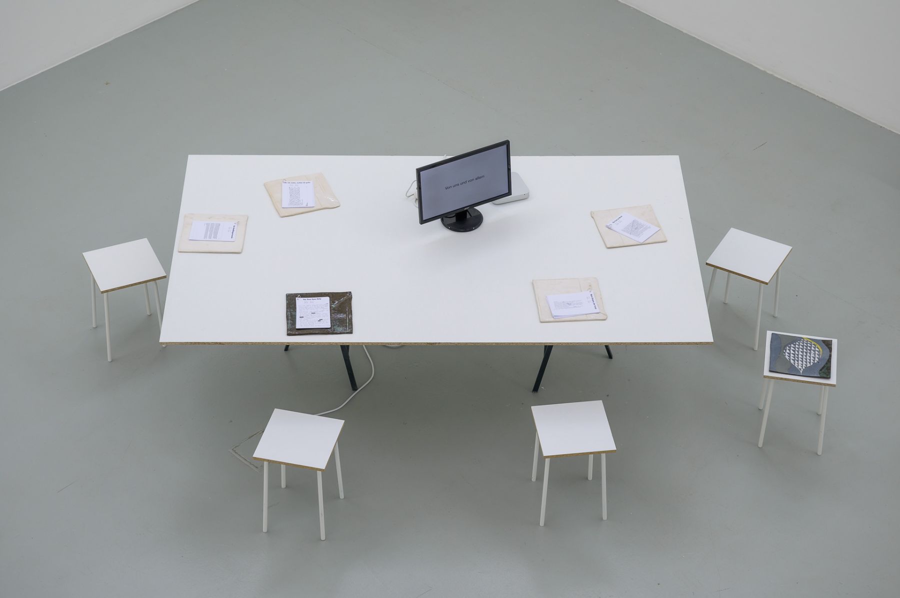 Sarah Lehnerer with Inka Meißner and Jackie Grassmann, Installation view Kunstverein Freiburg, Biennale für Freiburg #1, 2021, Photo: Marc Doradzillo
