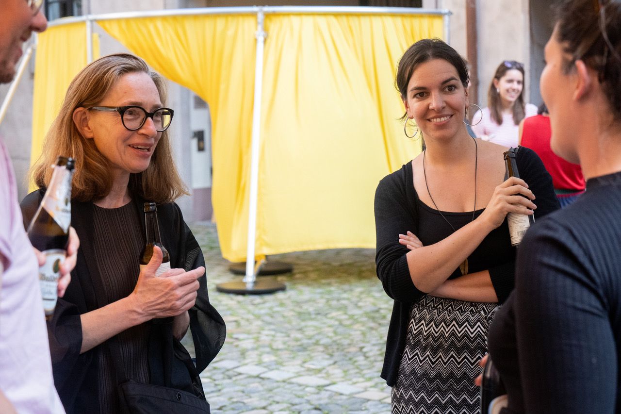 After the last panel: Fritz Laszlo Weber, Elke Krasny, Sascia Bailer, Fanny Hauser (v.l.n.r.)