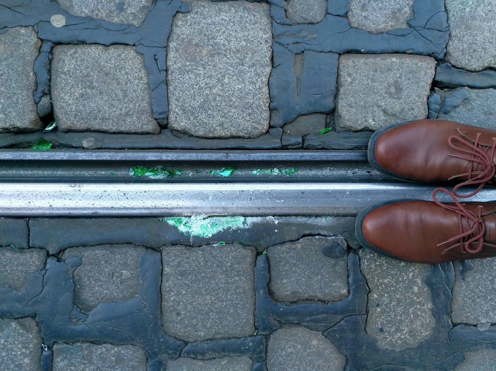 „Zwischen dem Pflaster liegt der Strand, a slow walk for a green (Freiburg)“, Workingprocess, 2021, © Andreas von Ow
